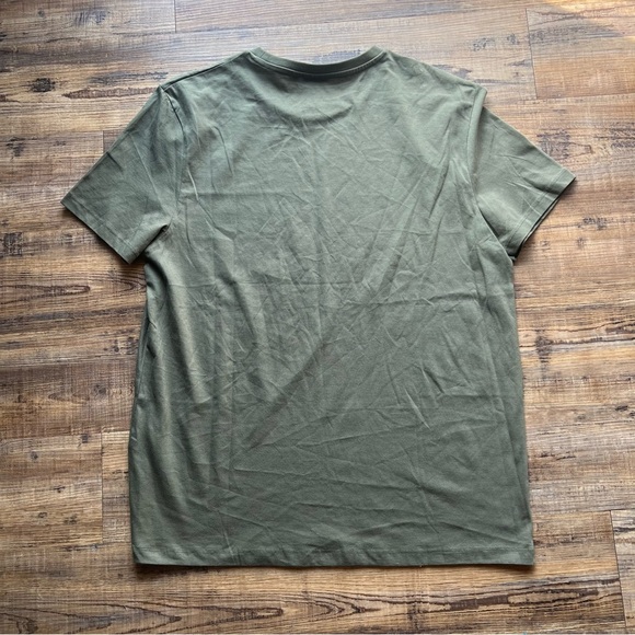 ASOS Design Men's Solid Olive Green Crew Neck Casual Shirt 100% Cotton Size XL - Picture 5 of 6